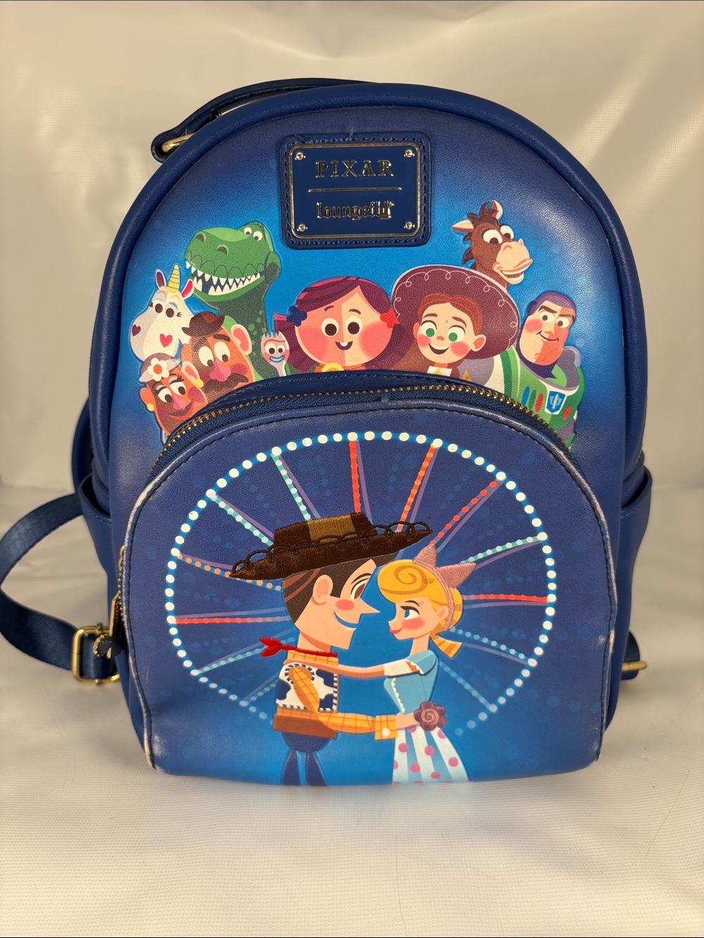 Loungefly Blue Mini Backpack with Toy Story Character Art